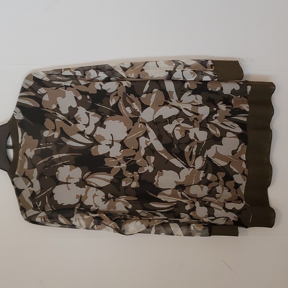 $FINAL$ Chico's Mesh Camo Floral Cardigan Sz M (Chicos sz 1) - Picture 5 of 6